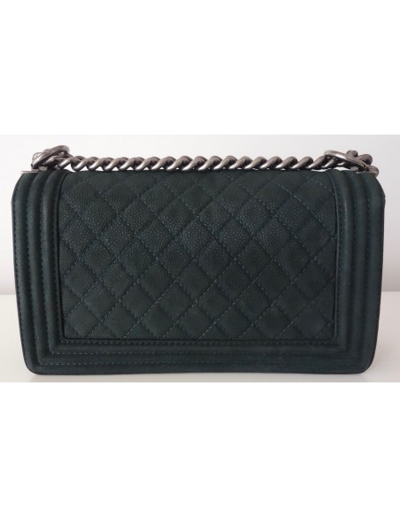 SAC CHANEL BOY VERT FONCE