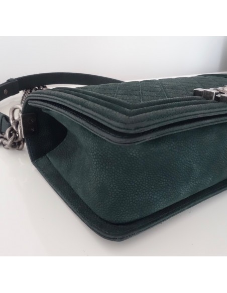 SAC CHANEL BOY VERT FONCE