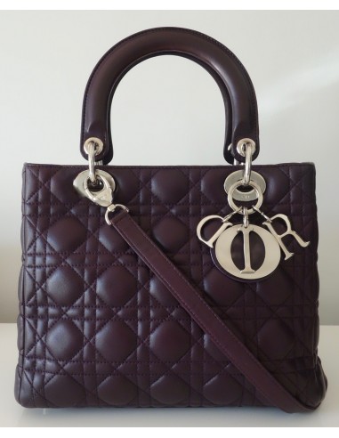 SAC LADY DIOR CUIR MOYEN MODELE