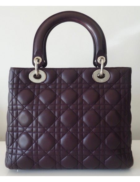 SAC LADY DIOR CUIR MOYEN MODELE