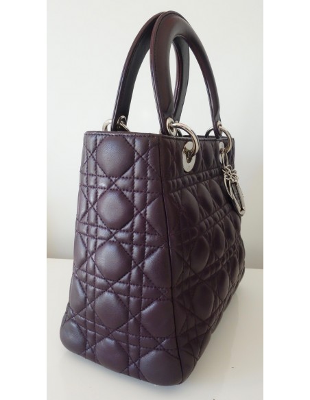 SAC LADY DIOR CUIR MOYEN MODELE