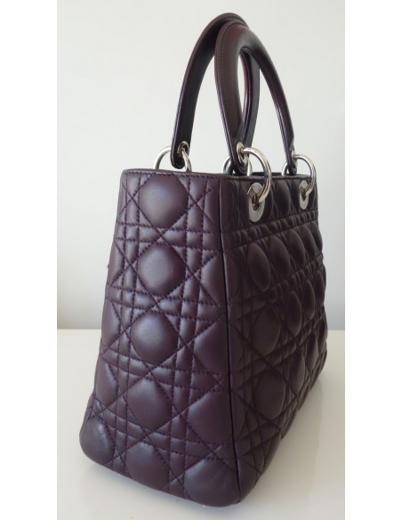 SAC LADY DIOR CUIR MOYEN MODELE