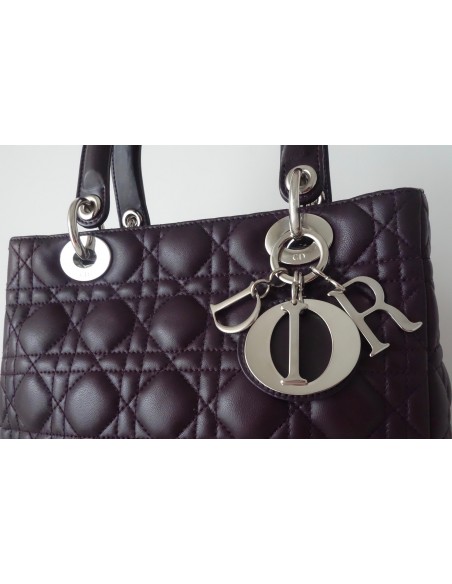 SAC LADY DIOR CUIR MOYEN MODELE