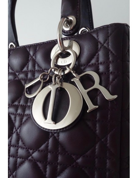 SAC LADY DIOR CUIR MOYEN MODELE