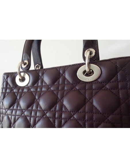 SAC LADY DIOR CUIR MOYEN MODELE