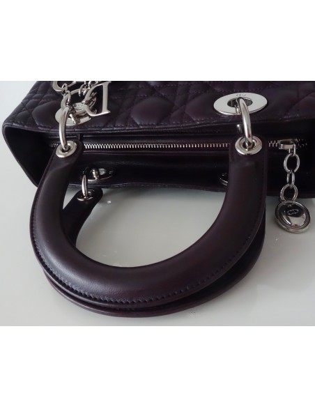 SAC LADY DIOR CUIR MOYEN MODELE