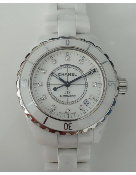 MONTRE CHANEL J12 AUTOMATIQUE INDEX DIAMANTS