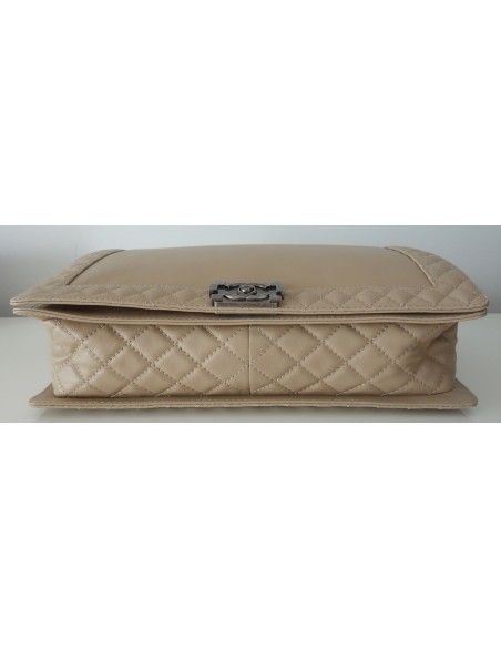 SAC CHANEL BOY TGM CUIR BEIGE