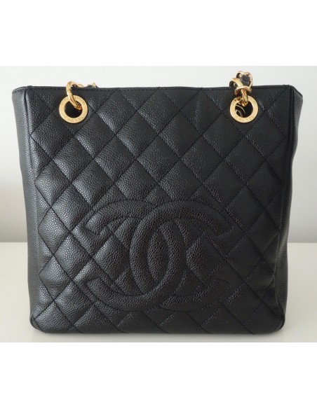 SAC CHANEL PETIT SHOPPING CUIR CAVIAR NOIR