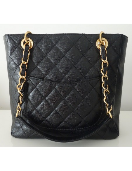 SAC CHANEL PETIT SHOPPING CUIR CAVIAR NOIR