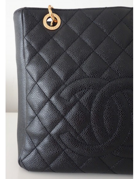 SAC CHANEL PETIT SHOPPING CUIR CAVIAR NOIR