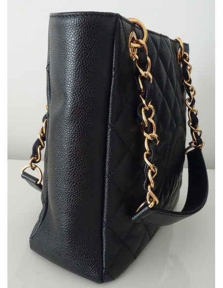 SAC CHANEL PETIT SHOPPING CUIR CAVIAR NOIR