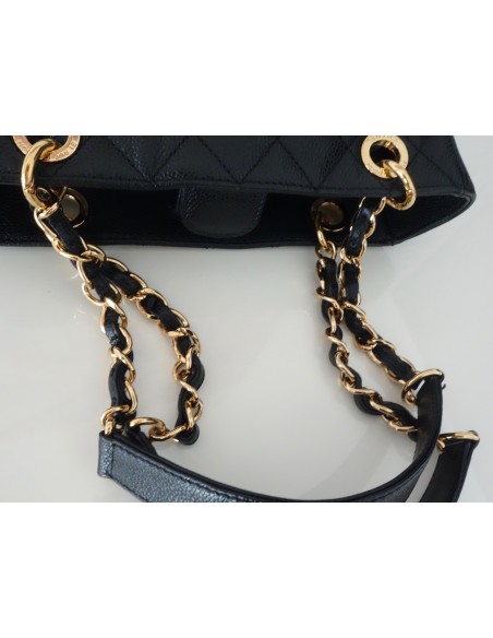 SAC CHANEL PETIT SHOPPING CUIR CAVIAR NOIR