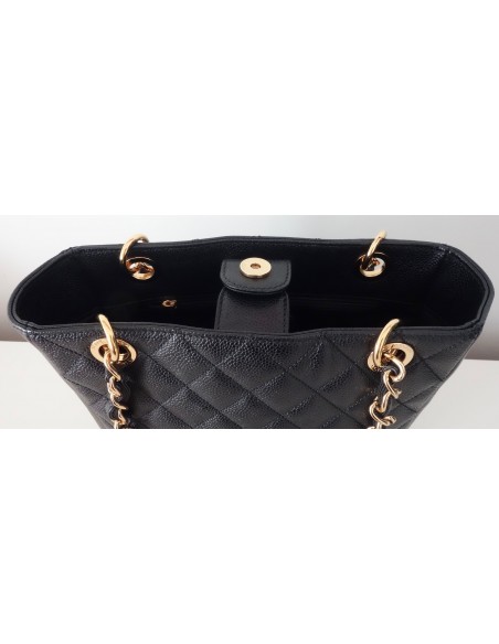 SAC CHANEL PETIT SHOPPING CUIR CAVIAR NOIR