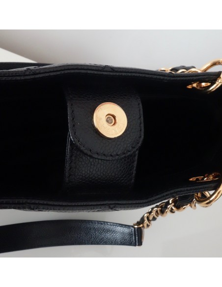 SAC CHANEL PETIT SHOPPING CUIR CAVIAR NOIR