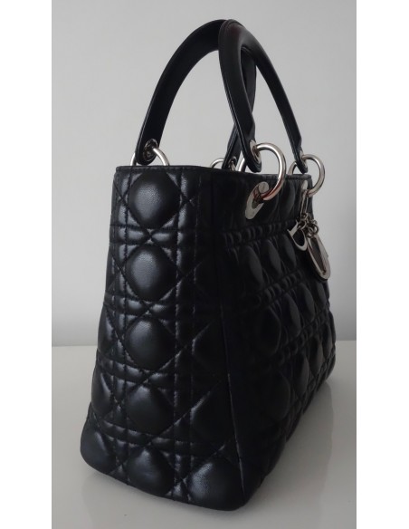 SAC LADY DIOR CUIR NOIR