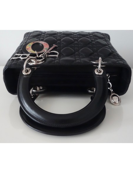 SAC LADY DIOR CUIR NOIR