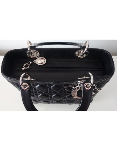SAC LADY DIOR CUIR NOIR SAC LADY DIOR CUIR NOIR