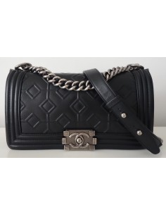 SAC CHANEL BOY CUIR NOIR