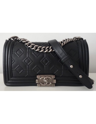 SAC CHANEL BOY CUIR NOIR