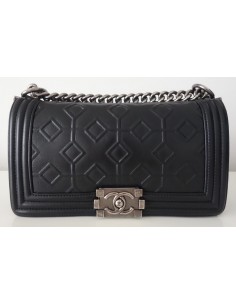 SAC CHANEL BOY CUIR NOIR 2