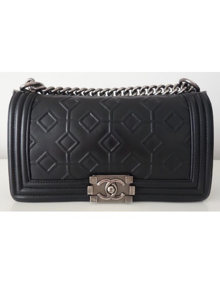 SAC CHANEL BOY CUIR NOIR