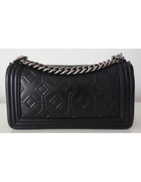 SAC CHANEL BOY CUIR NOIR