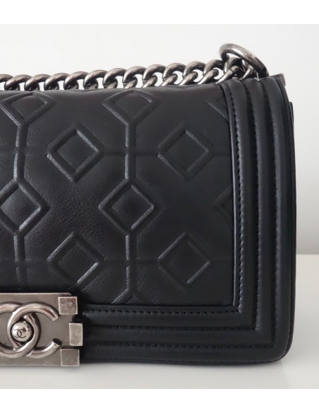 SAC CHANEL BOY CUIR NOIR