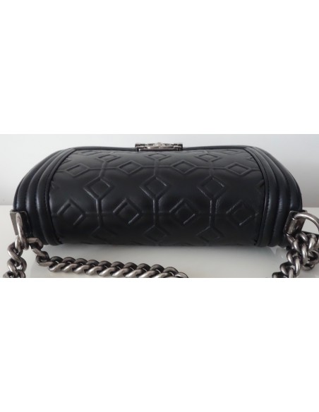 SAC CHANEL BOY CUIR NOIR