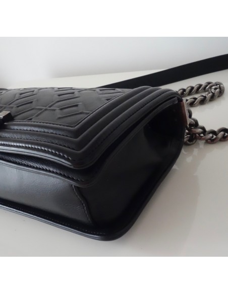 SAC CHANEL BOY CUIR NOIR