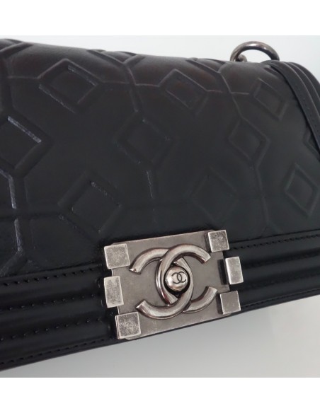 SAC CHANEL BOY CUIR NOIR