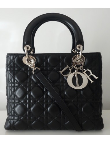 SAC LADY DIOR CUIR NOIR