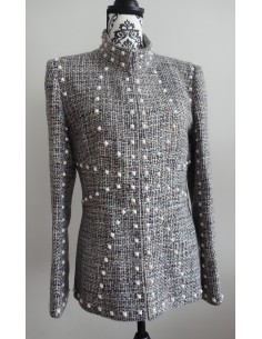 VESTE CHANEL TWEED MULTICOLORE 2