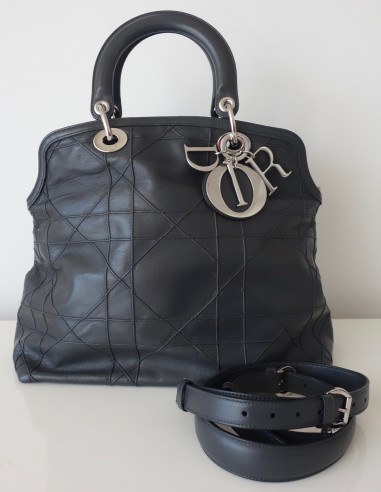 SAC DIOR GRANVILLE CUIR GRIS