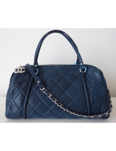 SAC CHANEL SHOPPING BLEU