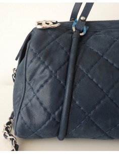 SAC CHANEL SHOPPING BLEU 2