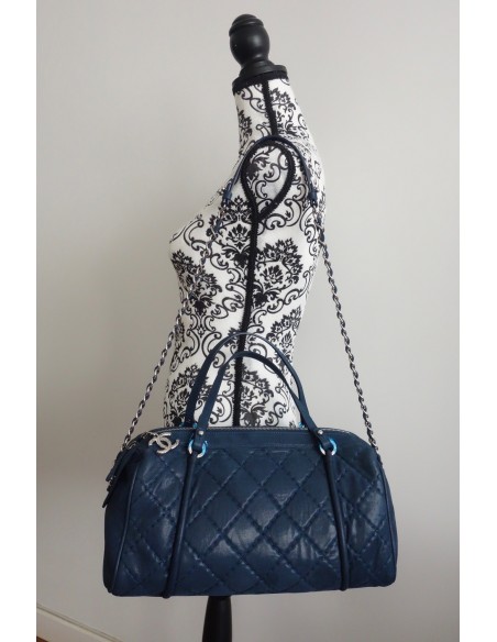 SAC CHANEL SHOPPING BLEU