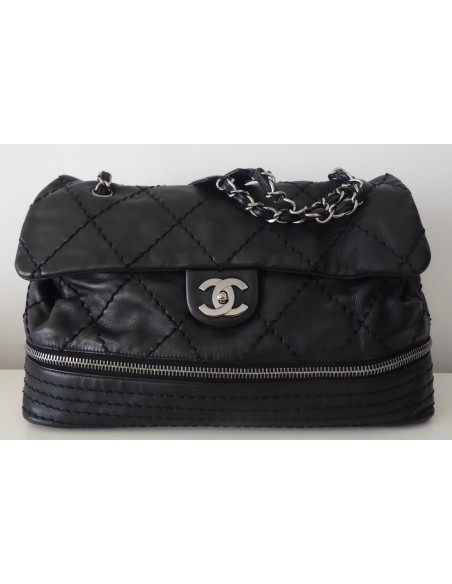 SAC CHANEL CUIR NOIR TGM