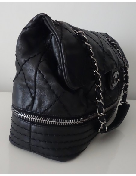 SAC CHANEL CUIR NOIR TGM