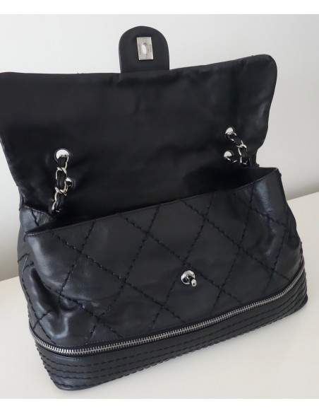 SAC CHANEL CUIR NOIR TGM