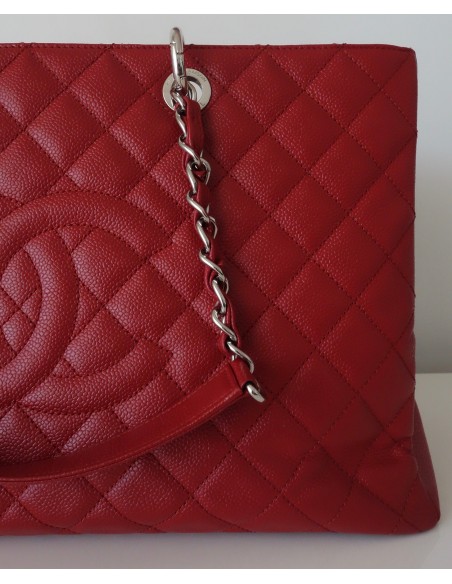 SAC CHANEL SHOPPING GST ROUGE