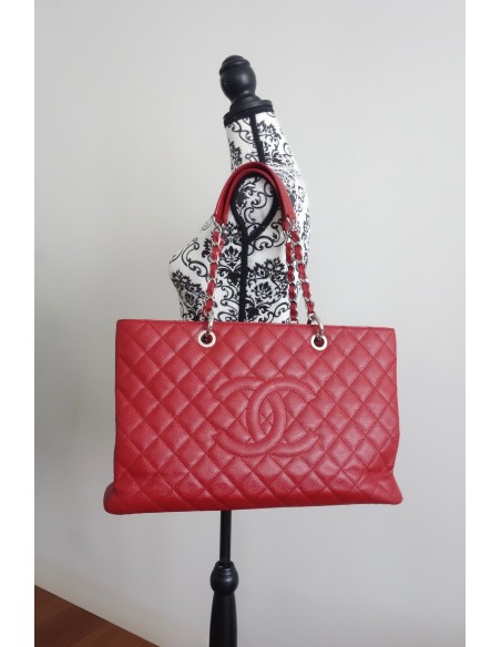 SAC CHANEL SHOPPING GST ROUGE