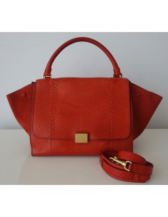 SAC CELINE TRAPEZE PYTHON ORANGE 2