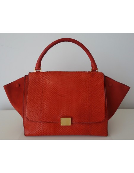 SAC CELINE TRAPEZE PYTHON ORANGE