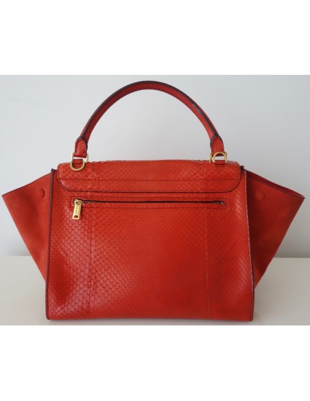 SAC CELINE TRAPEZE PYTHON ORANGE