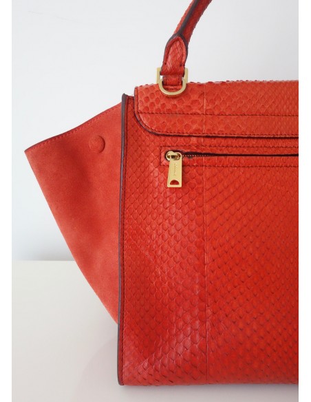 SAC CELINE TRAPEZE PYTHON ORANGE