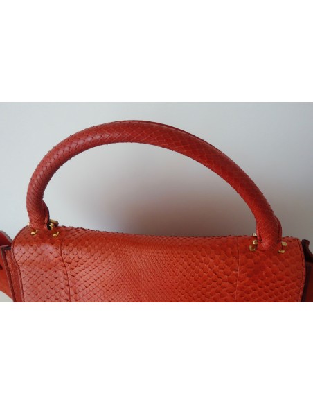 SAC CELINE TRAPEZE PYTHON ORANGE