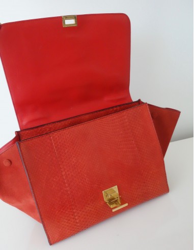 SAC CELINE TRAPEZE PYTHON ORANGE SAC CELINE TRAPEZE PYTHON ORANGE