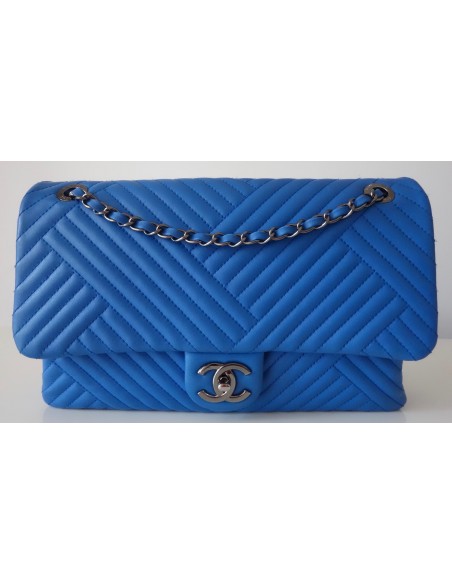 SAC CHANEL CLASSIQUE BLEU ELECTRIQUE GM