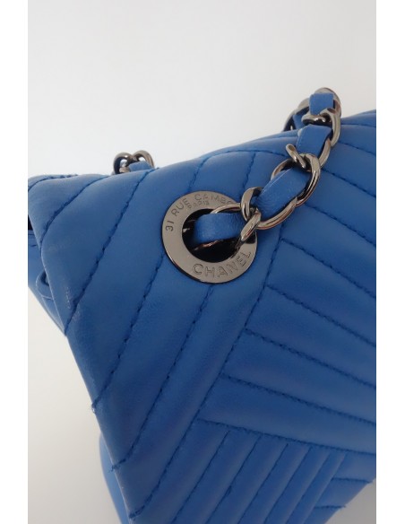 SAC CHANEL CLASSIQUE BLEU ELECTRIQUE GM